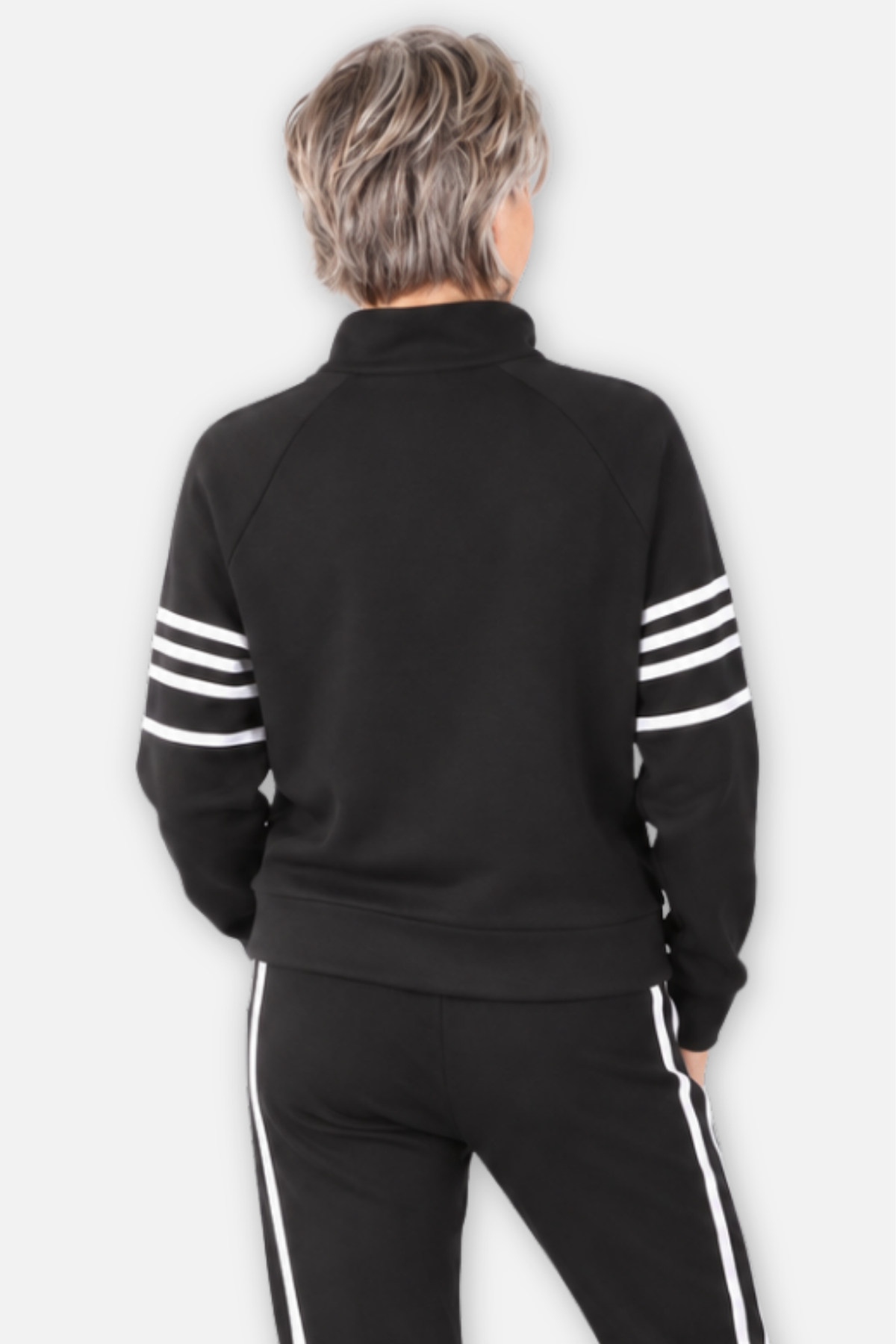 Scuba 1/4 Zip Pullover Top - Black