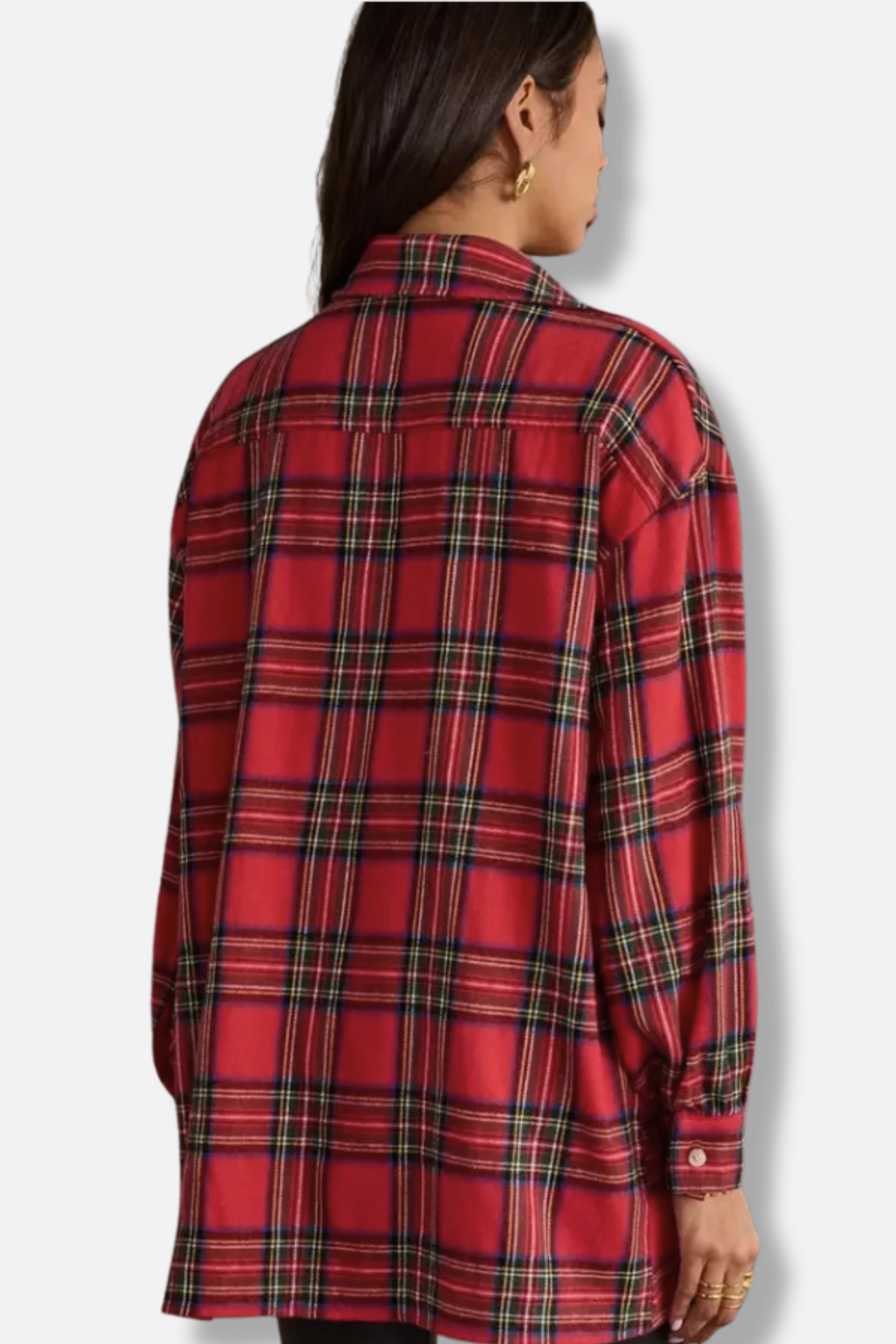 Boyfriend Flannel Shirt - Red