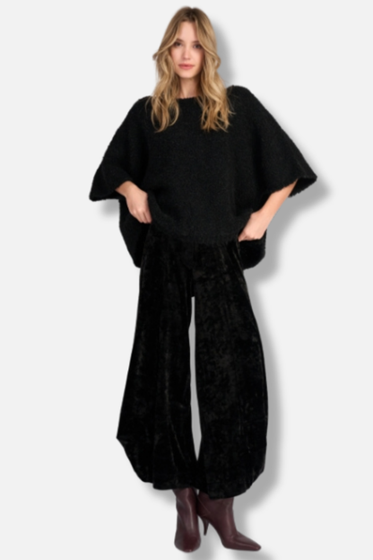 Everyday Velvet Punto Pant - Black