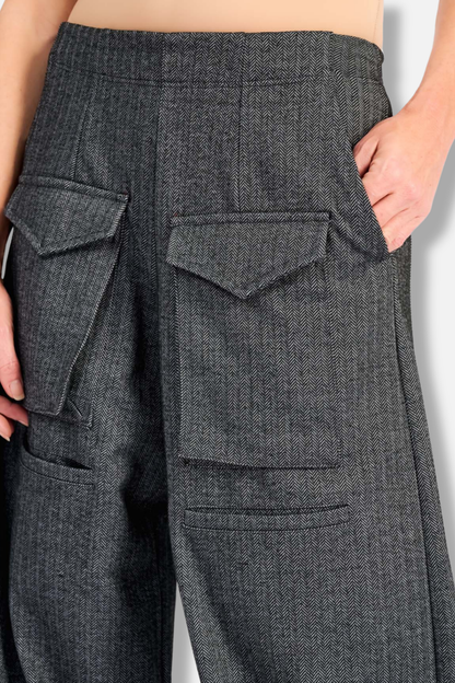 Atelier Herringbone Pant - Steel