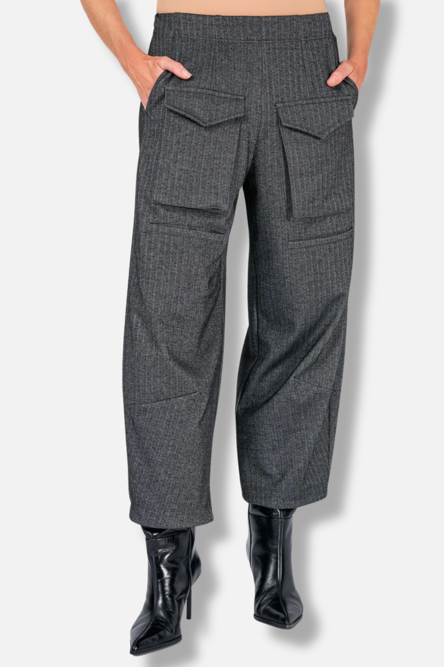 Atelier Herringbone Pant - Steel