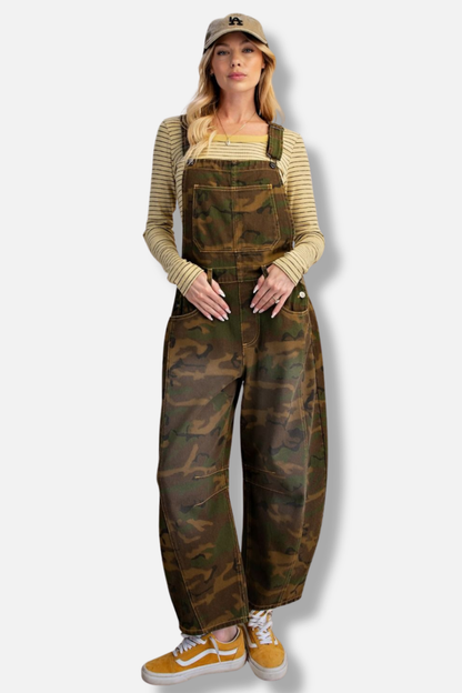 Camo Twill Overall - Olive