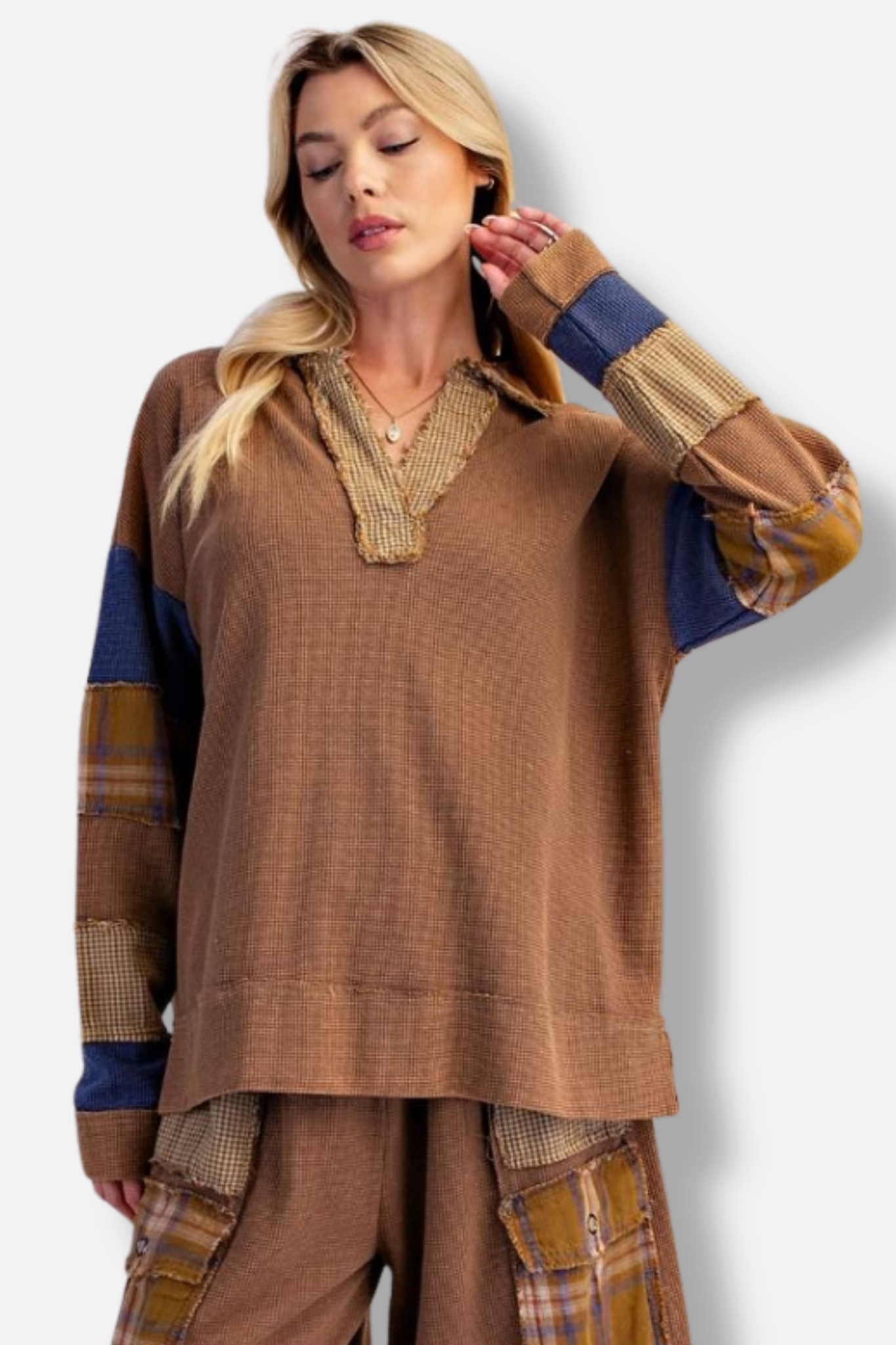 Thermal Knit Top - Camel