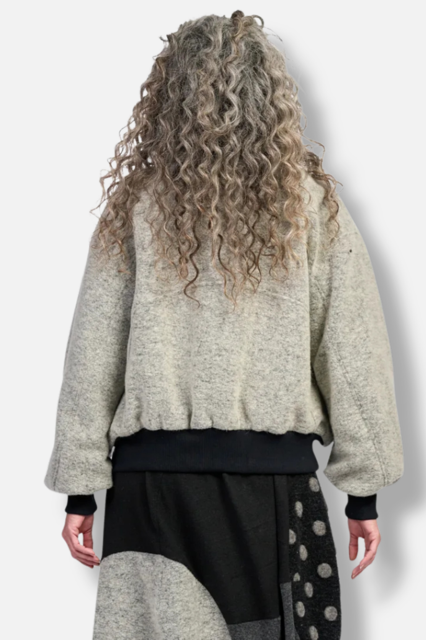 Urban Brushed Varsity Jacket - Cloud Grey