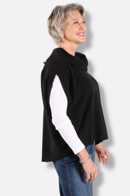 Cowl Poncho - Black