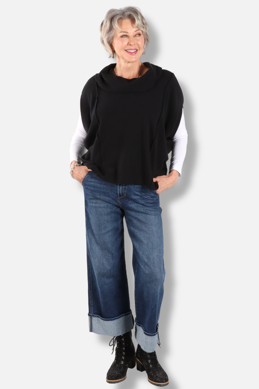 Cowl Poncho - Black