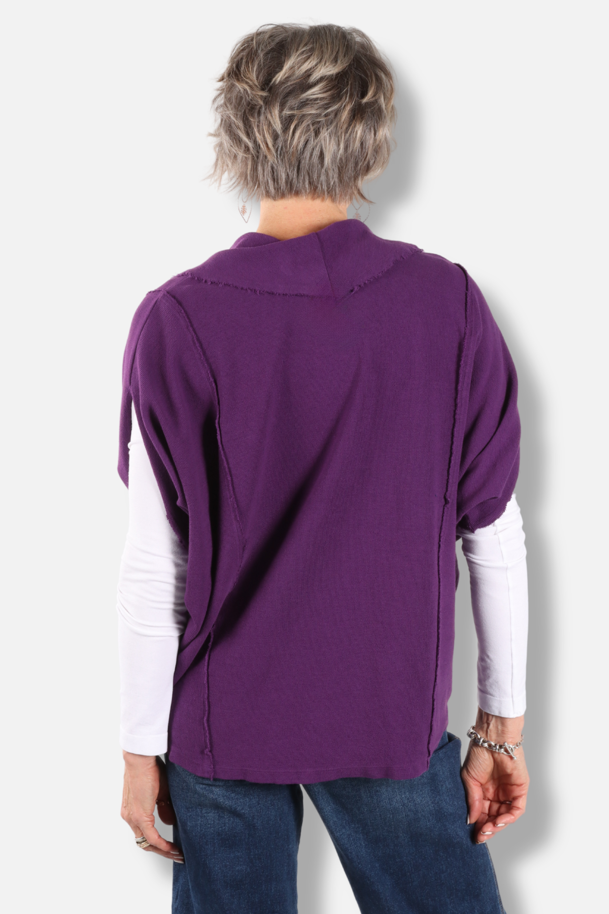 Cowl Poncho - Grape 