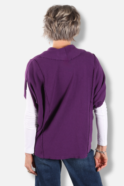 Cowl Poncho - Grape 
