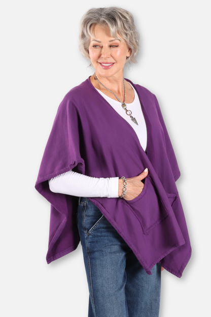 Patch Pocket Topper - Grape