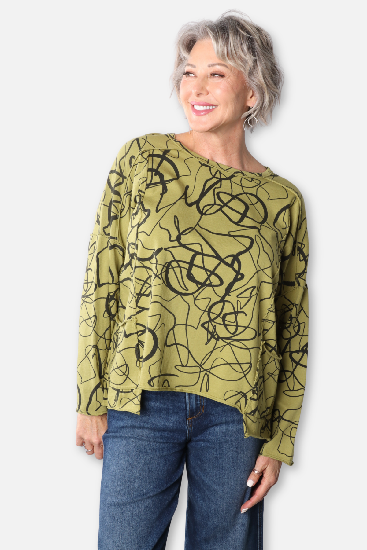 Hi Lo Pocket Boxy Top - Spud