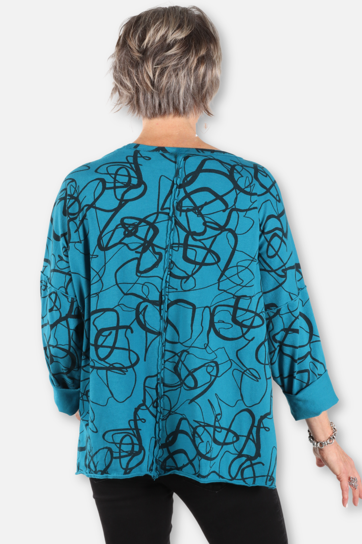Hi Lo Pocket Boxy Top - Teal