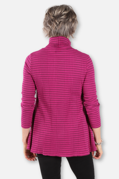 Mock Neck Top Plus - Jazzberry