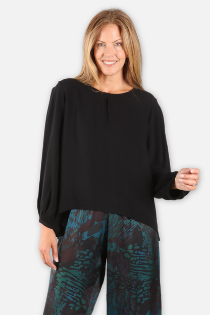 Long Sleeve Lucinda Shirt - Black