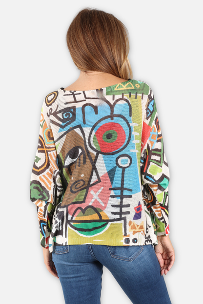 Abstract Expression Sweater - Green