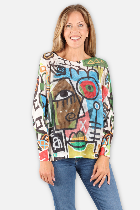 Abstract Expression Sweater - Green