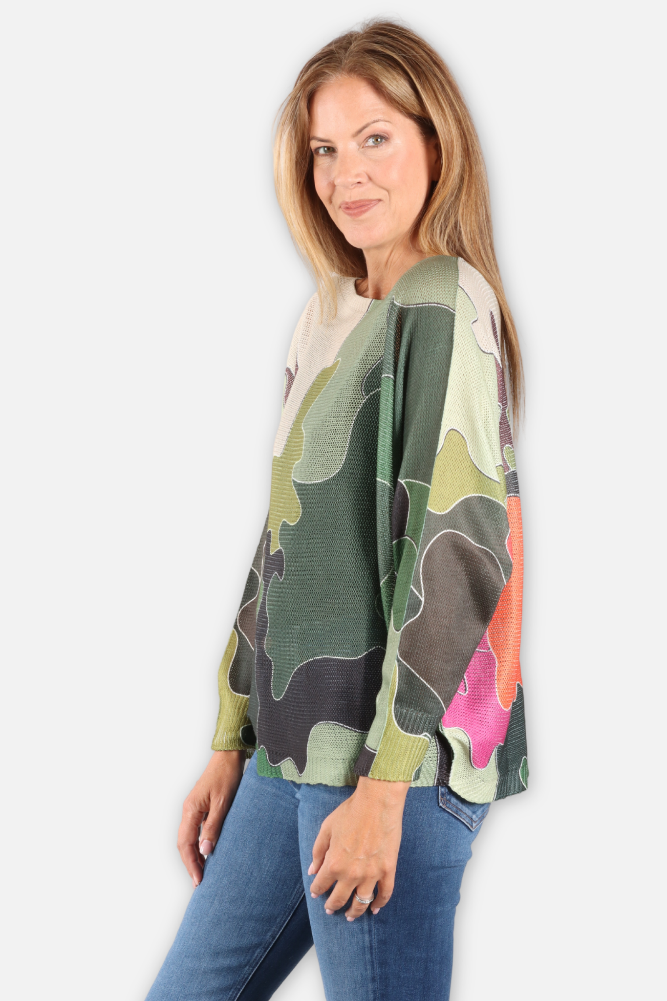 Abstract Garden Sweater - Camo