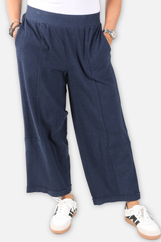 Relaxed Lantern Pant - Heather Navy