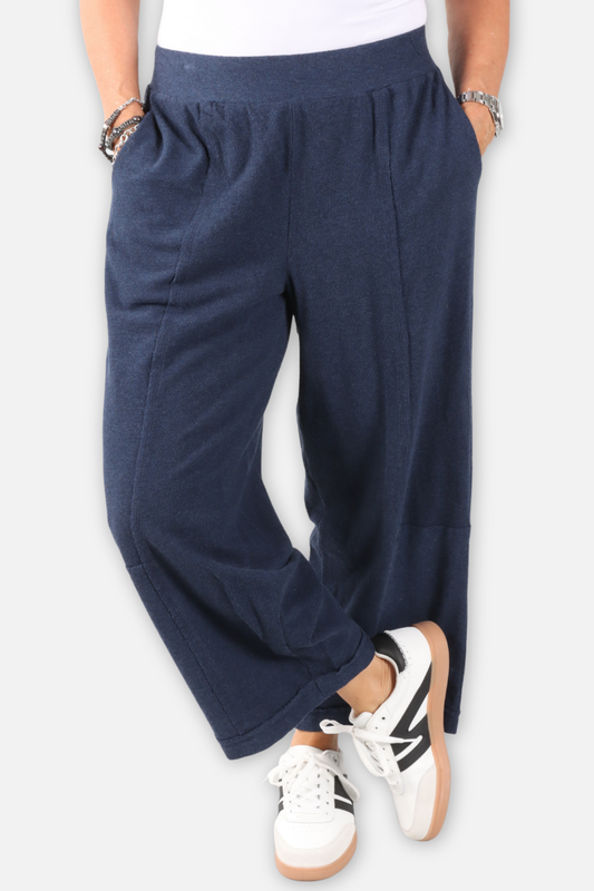 Relaxed Lantern Pant - Heather Navy