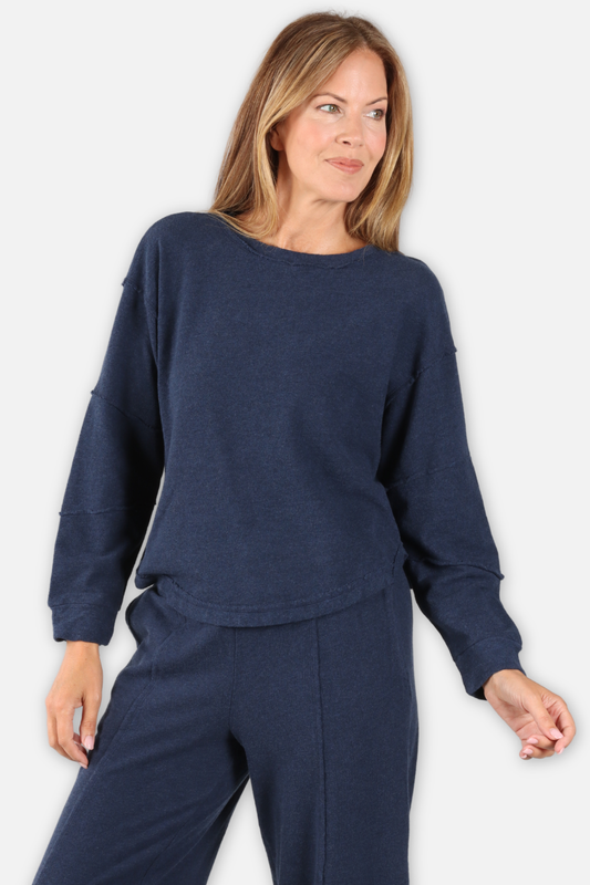 Long Sleeve Sweatshirt - Heather Navy
