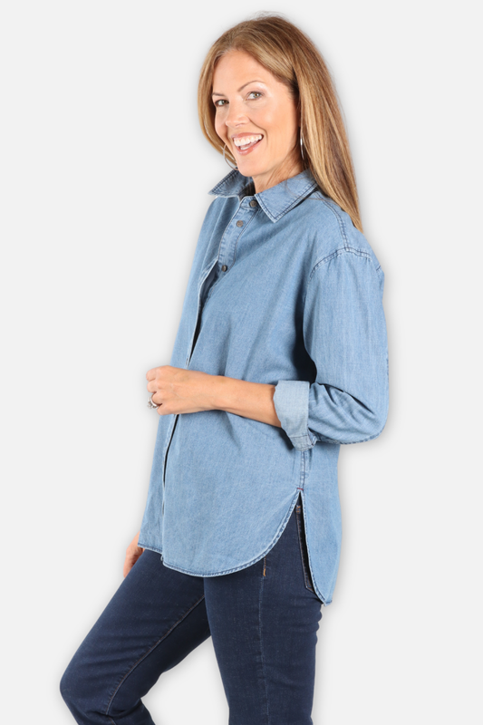 Relax Button Up Shirt - Chambray