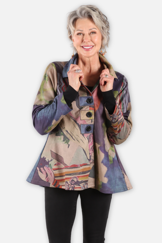 3 Button Jacket - Blue