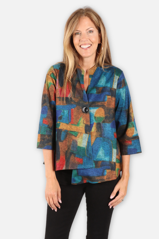 One Button Jacket - Multi Color 
