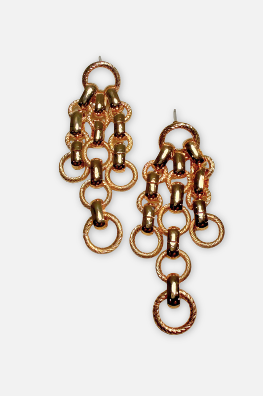 Chain Reaction Earring - Gold