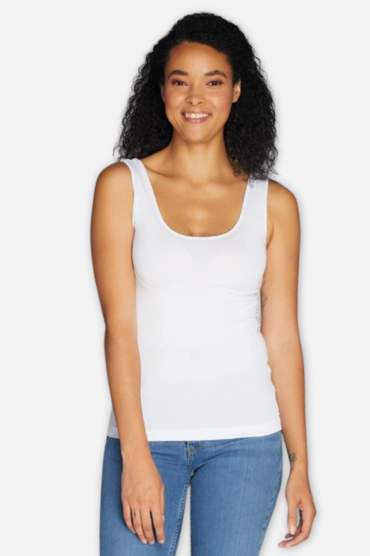Bamboo Short Tank - White