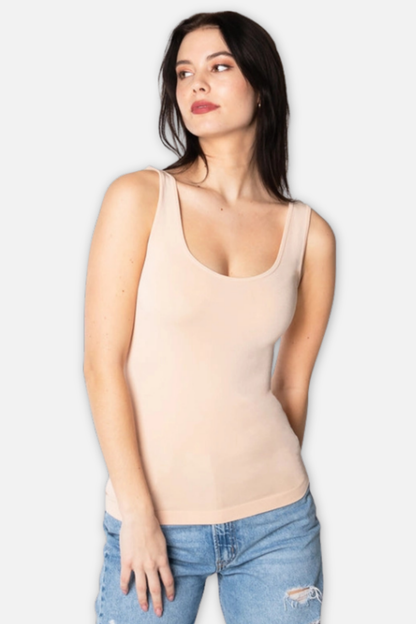 Bamboo Short Tank - Frappe