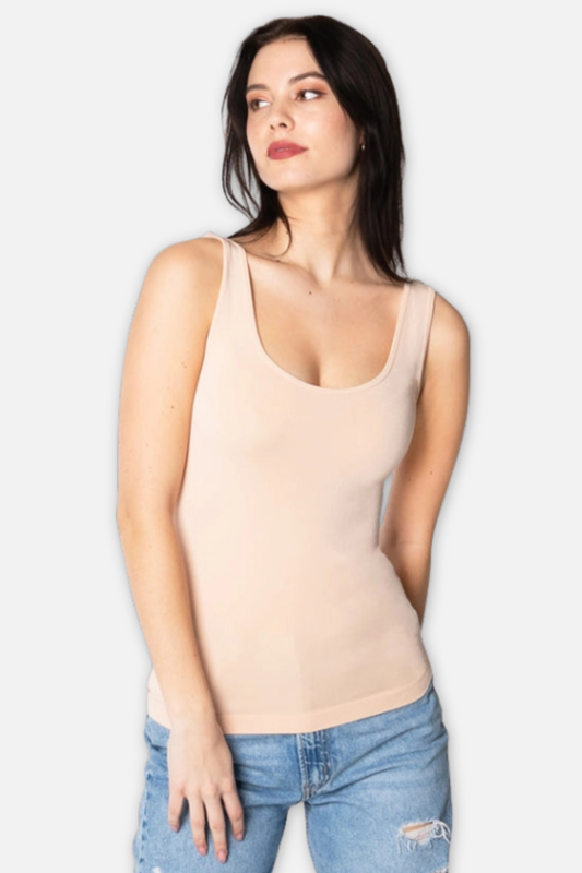 Bamboo Short Tank - Frappe