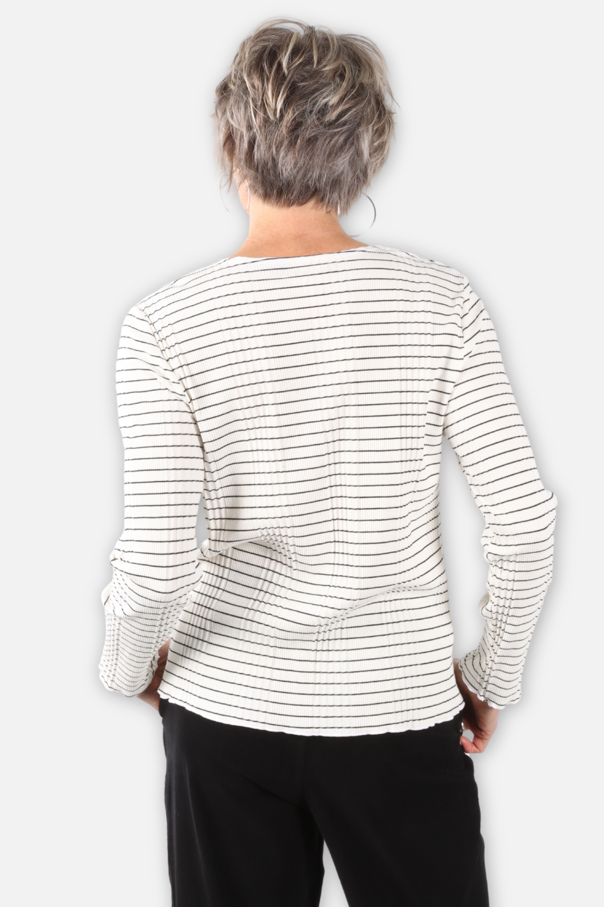 Wave Rib Top - Cream