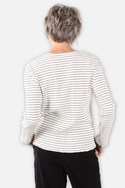 Wave Rib Top - Cream