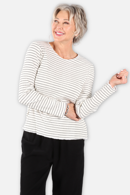 Wave Rib Top - Cream