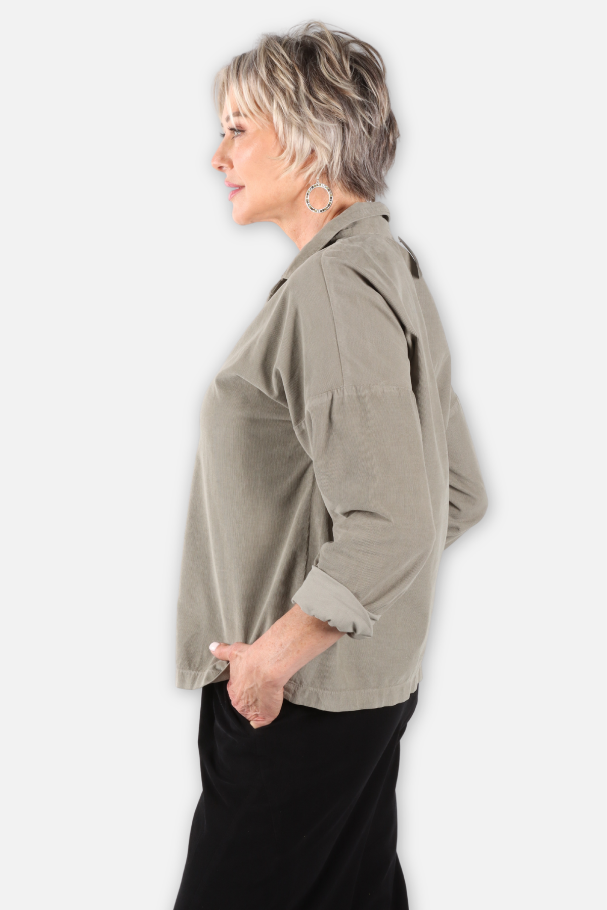 Baby Corduroy Shirt - Moss