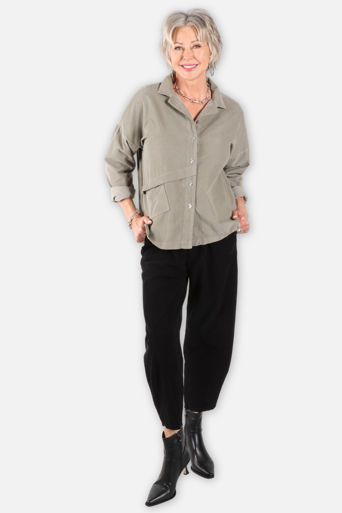 Baby Corduroy Shirt - Moss
