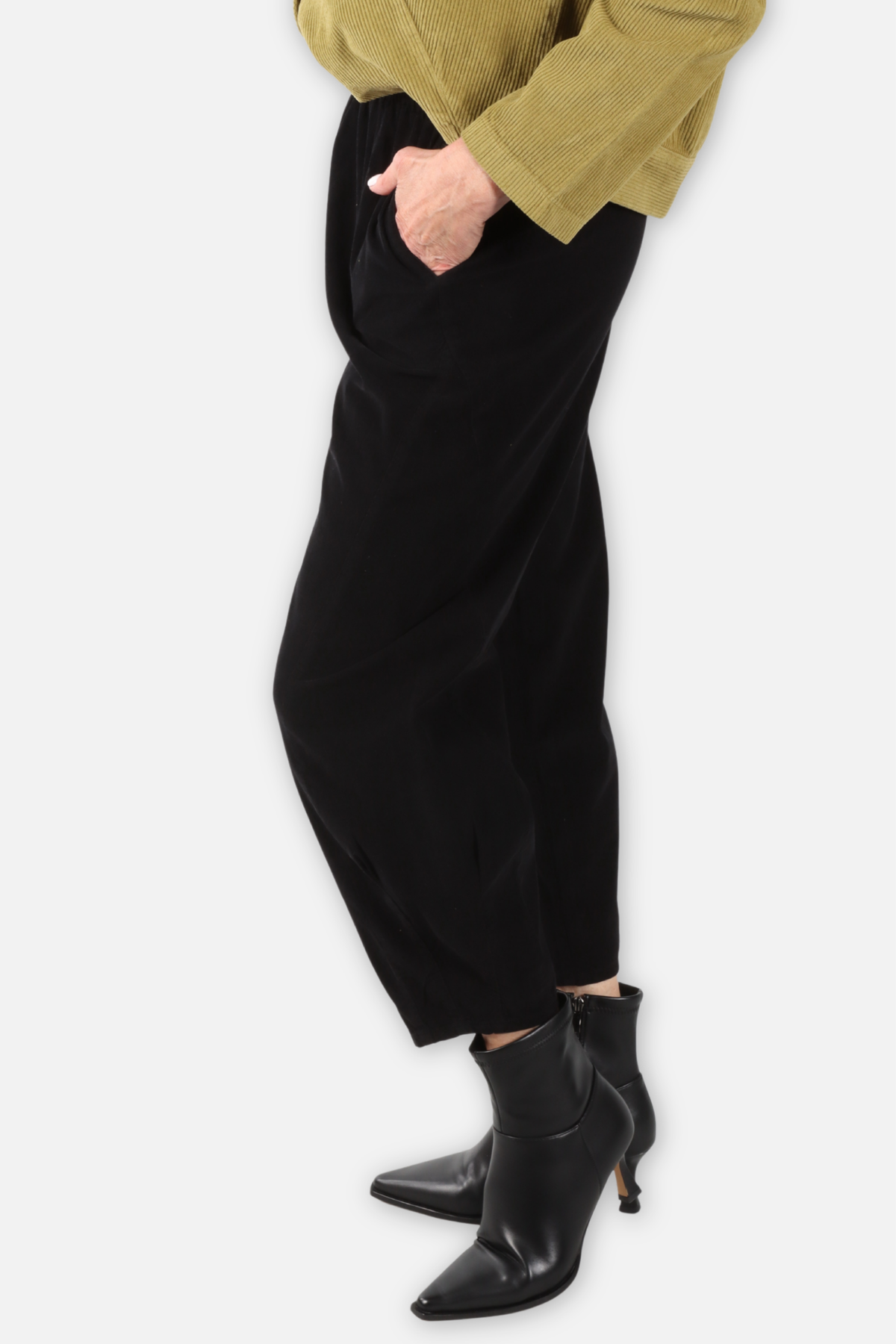 Baby Corduroy Pleat Pant - Black