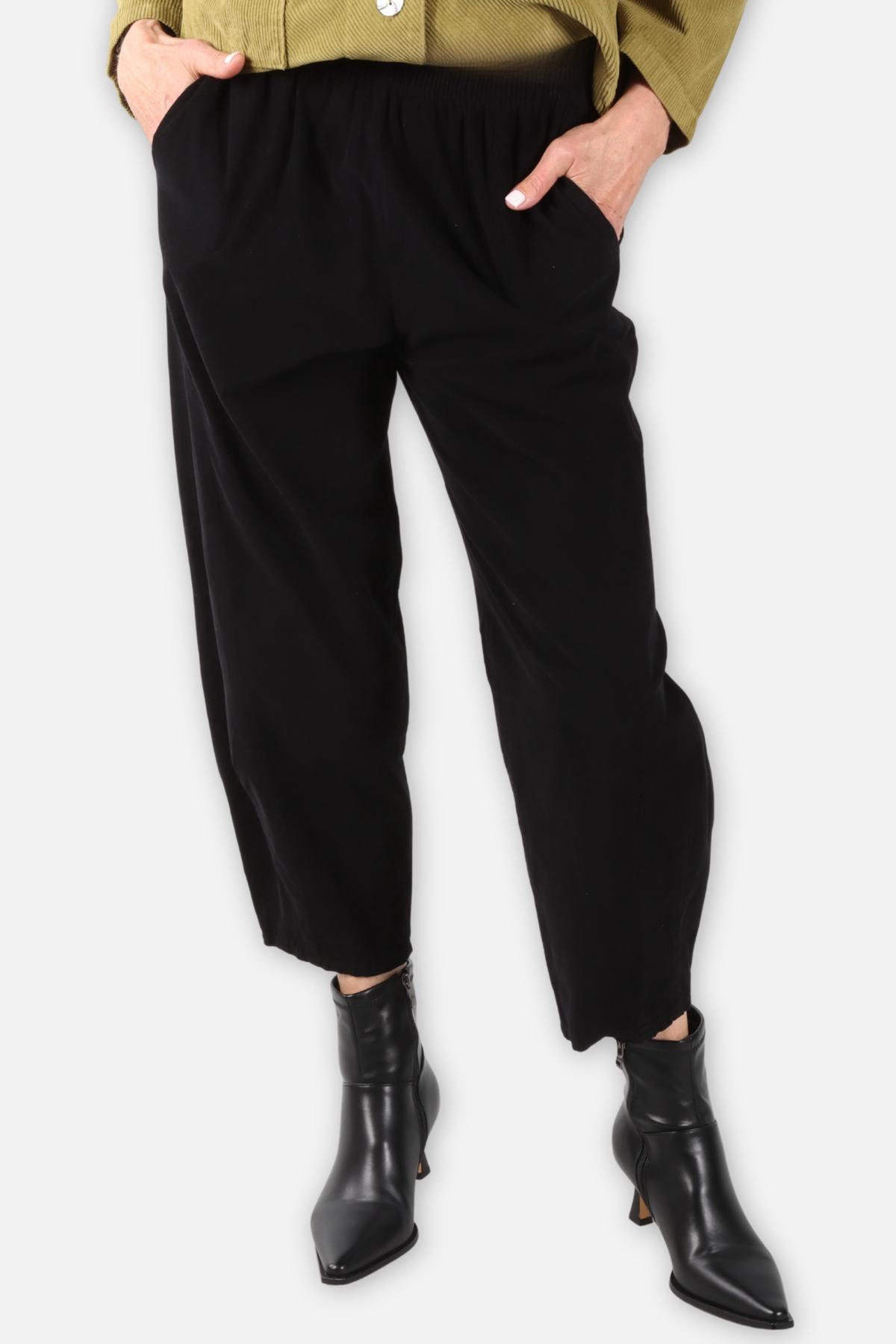 Baby Corduroy Pleat Pant - Black