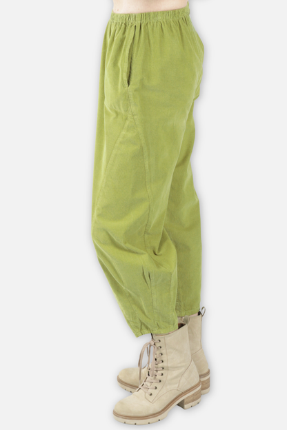 Baby Corduroy Pleat Pant - Avocado