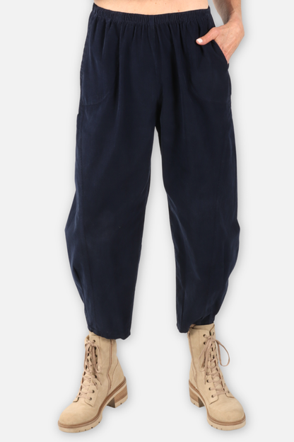 Baby Corduroy Pleat Pant - Denim
