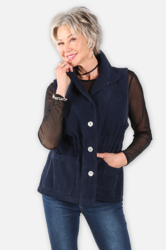 Corduroy Vest - Denim