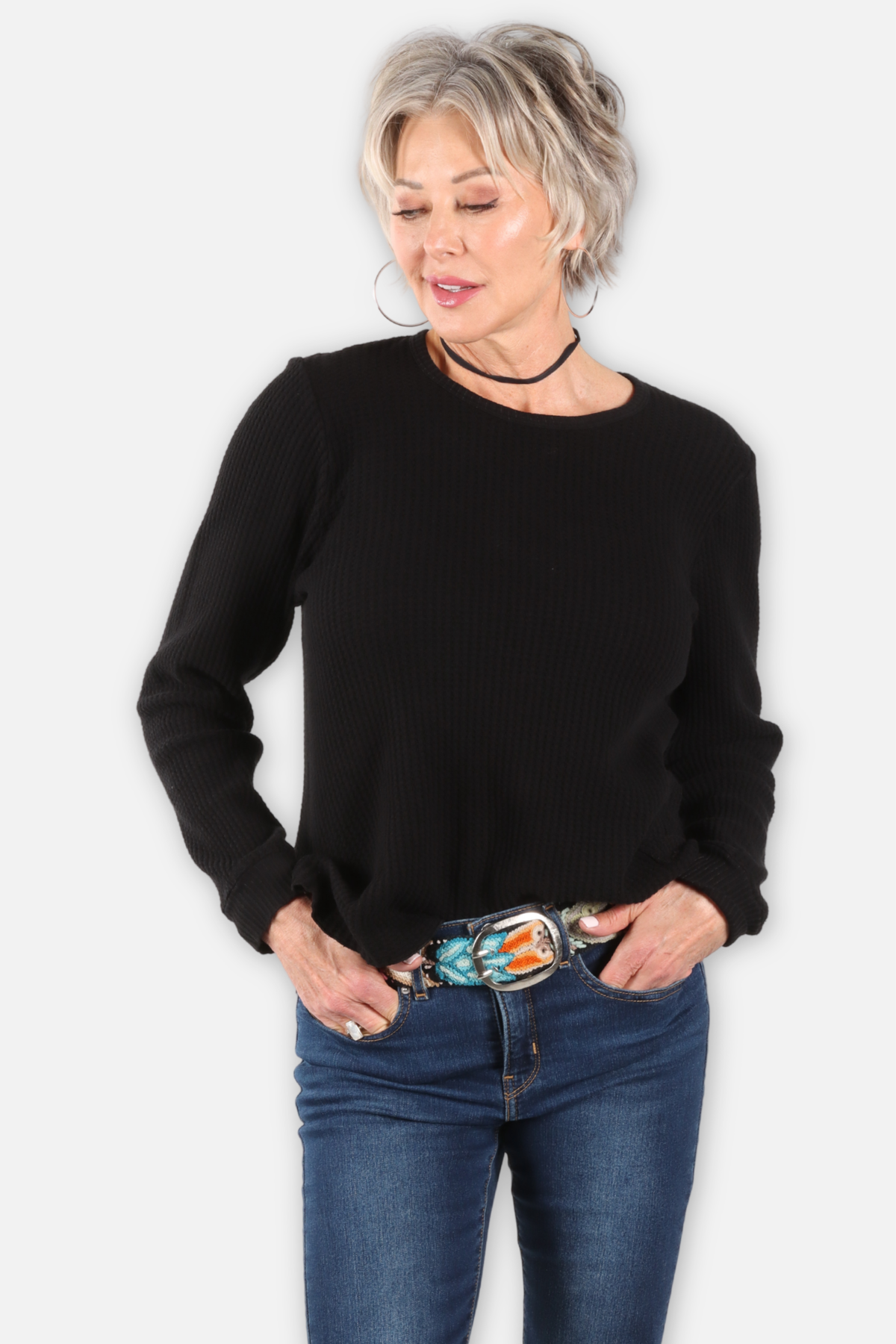 Waffle Top - Black