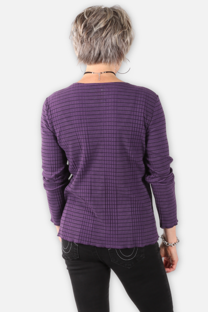 Wave Rib Top - Mulberry