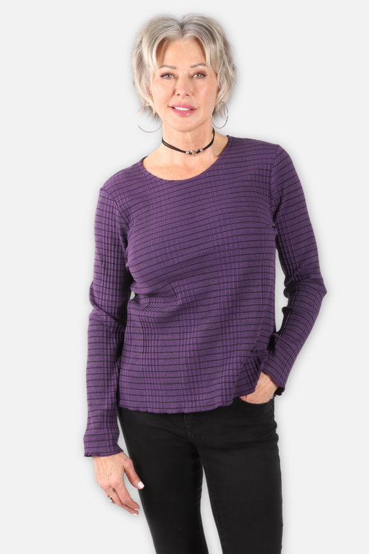 Wave Rib Top - Mulberry