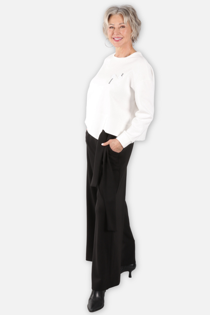 Duet Button Top - White