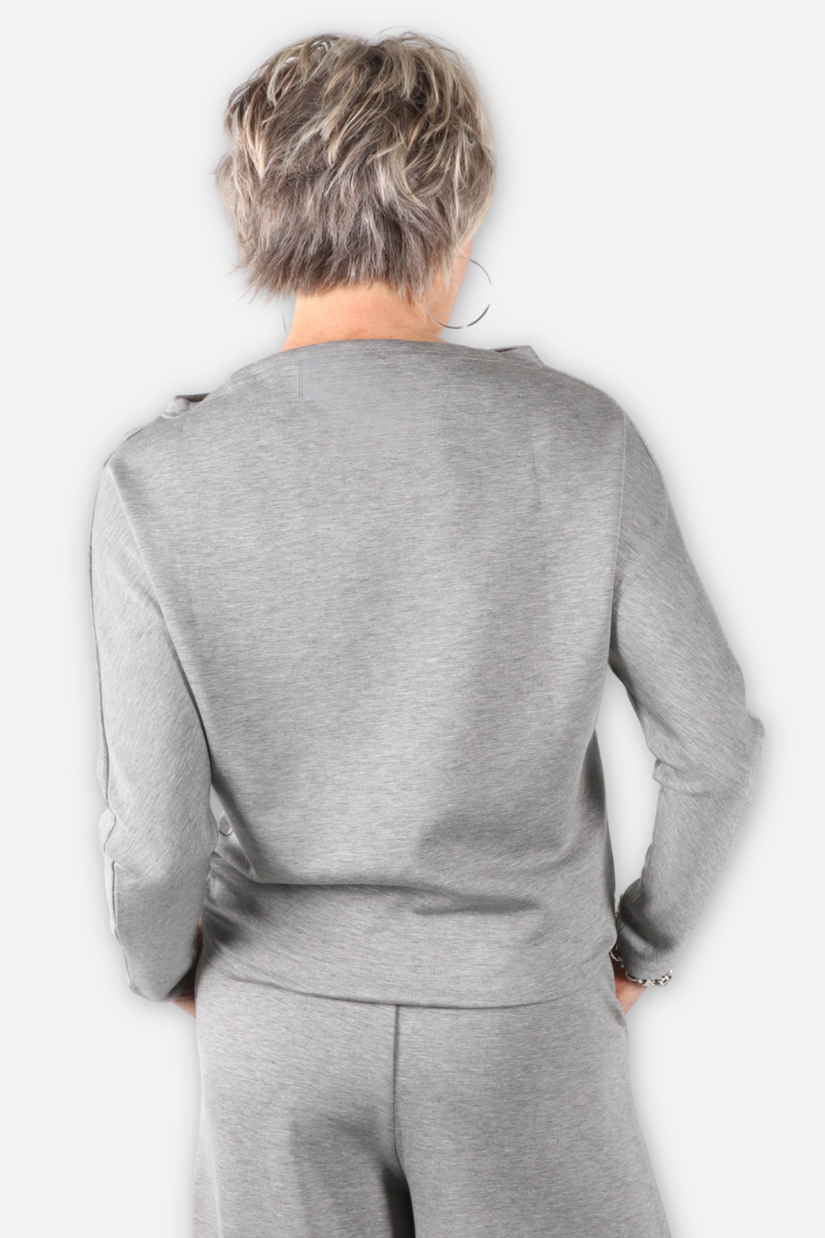 Solenne Draped Top - Silver