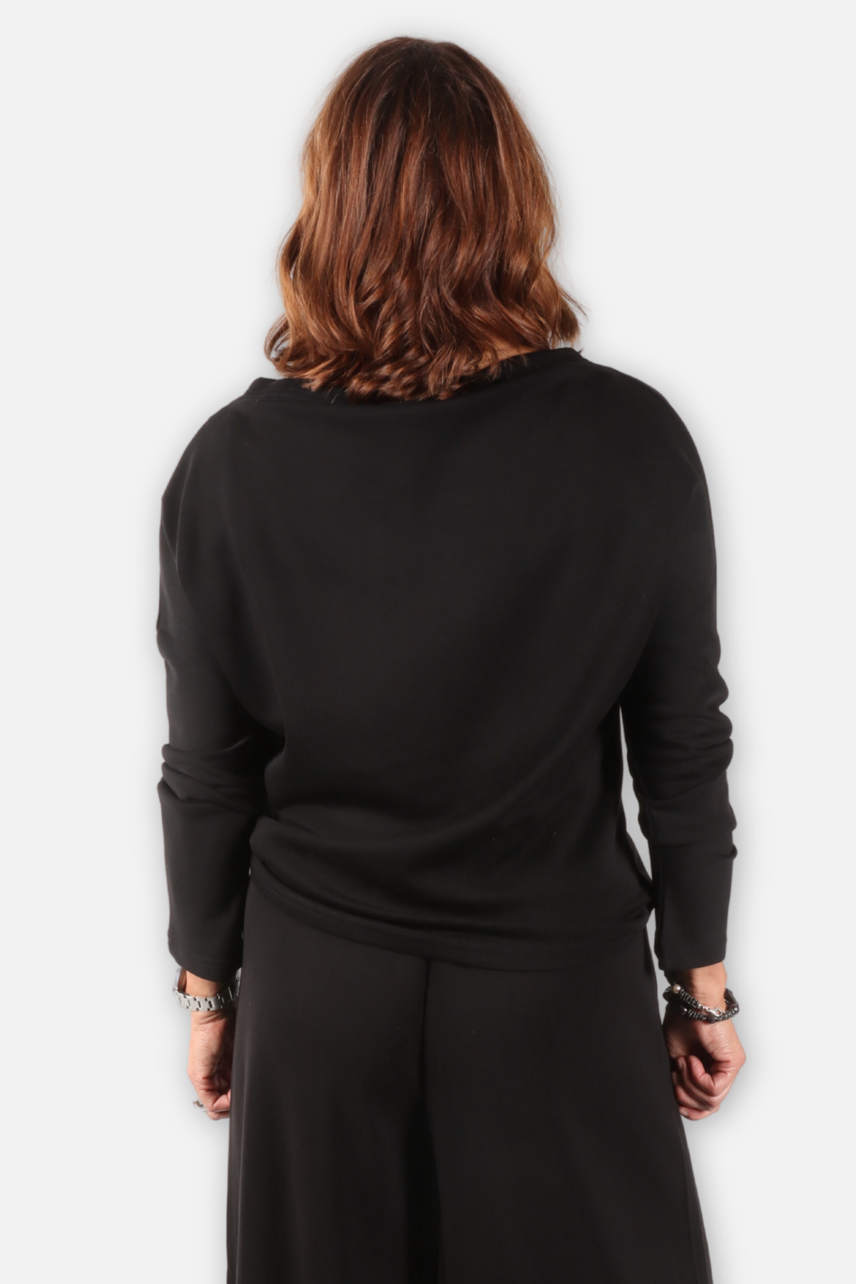 Solenne Draped Top - Black 