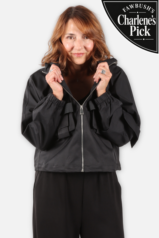 Utility Pocket Hooded Jacket - Black