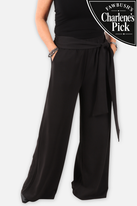 Cascade Wide Leg Pant - Black 