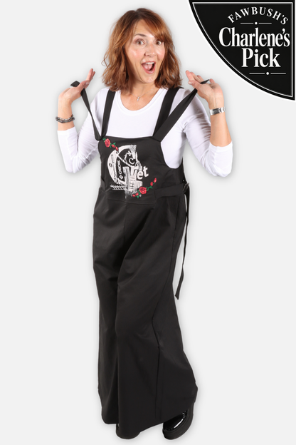 Moonwalk Wide Leg Overalls - Black