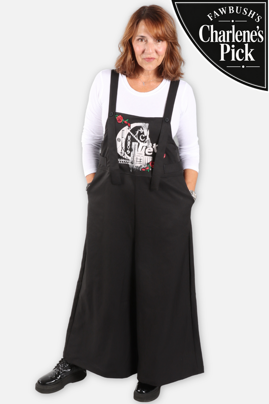 Moonwalk Wide Leg Overalls - Black